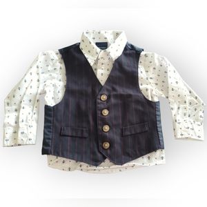 Nautica 18 M Boys Two Piece Dress Shirt Set